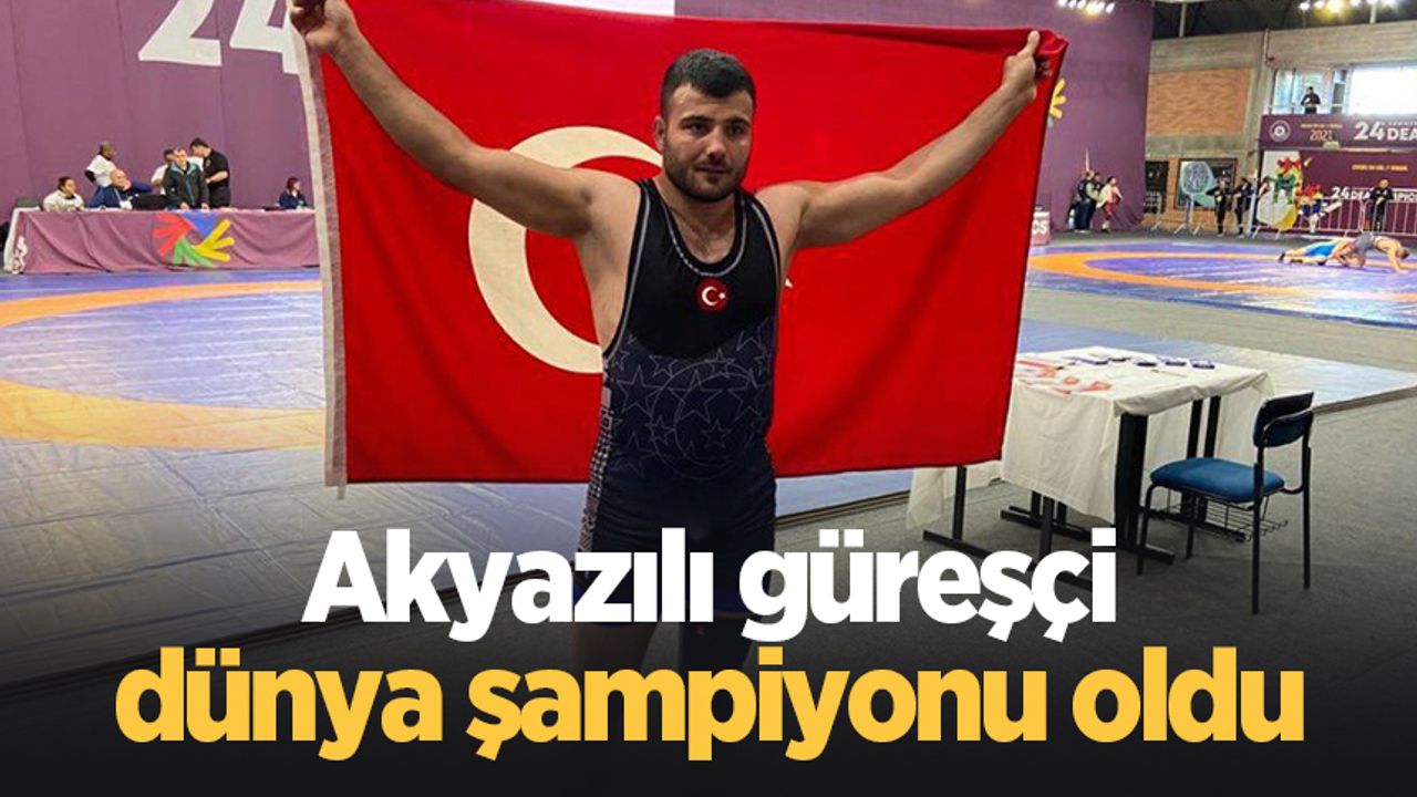 Akyazılı güreşçi Ömer Saner dünya şampiyonu oldu