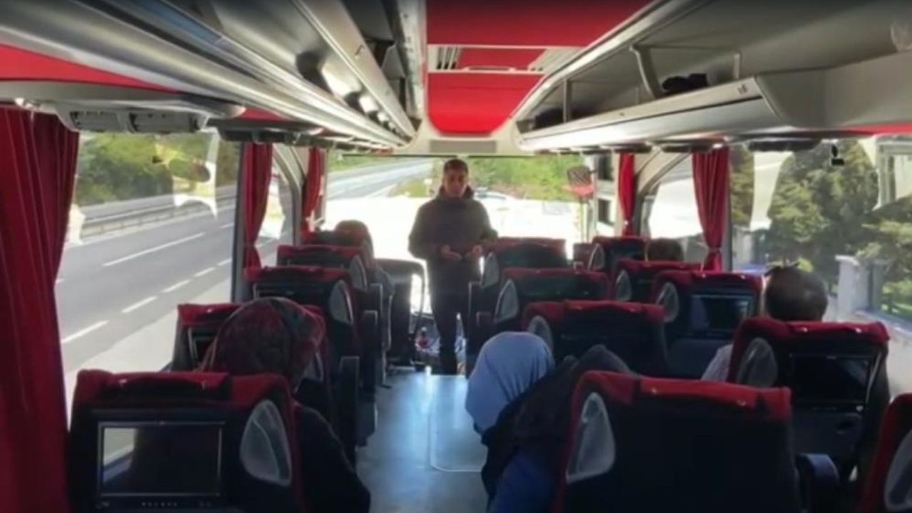 Jandarma vatandaş oldu otobüsleri denetledi