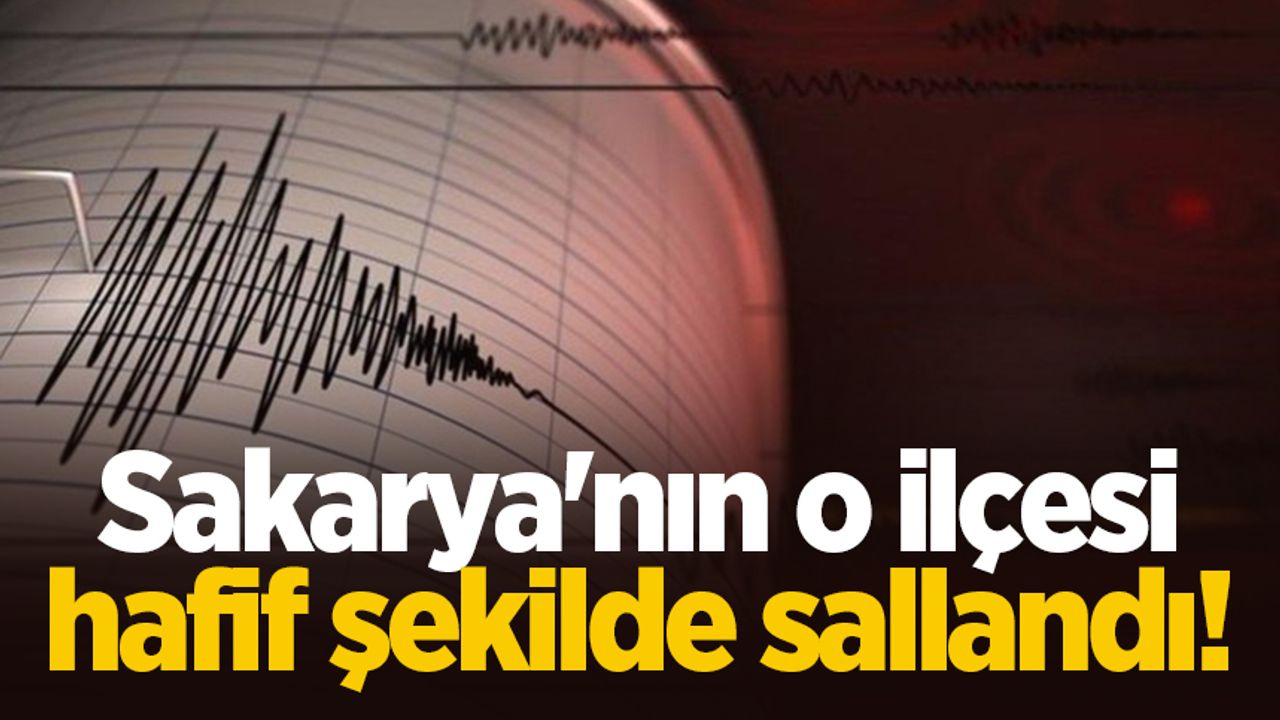 Sakarya'nın o ilçesinde hafif şiddetli deprem meydana geldi