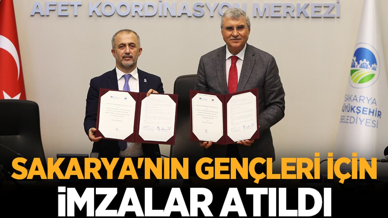 Sakarya'nın gençleri için Büyükşehir ve SAÜ iş birliğinde imzalar atıldı