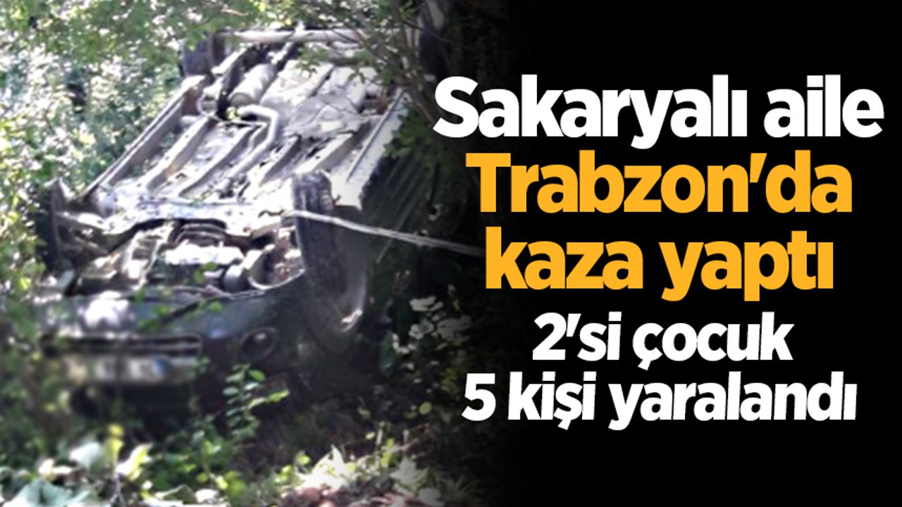 Sakaryalı aile Trabzon'da kaza yaptı