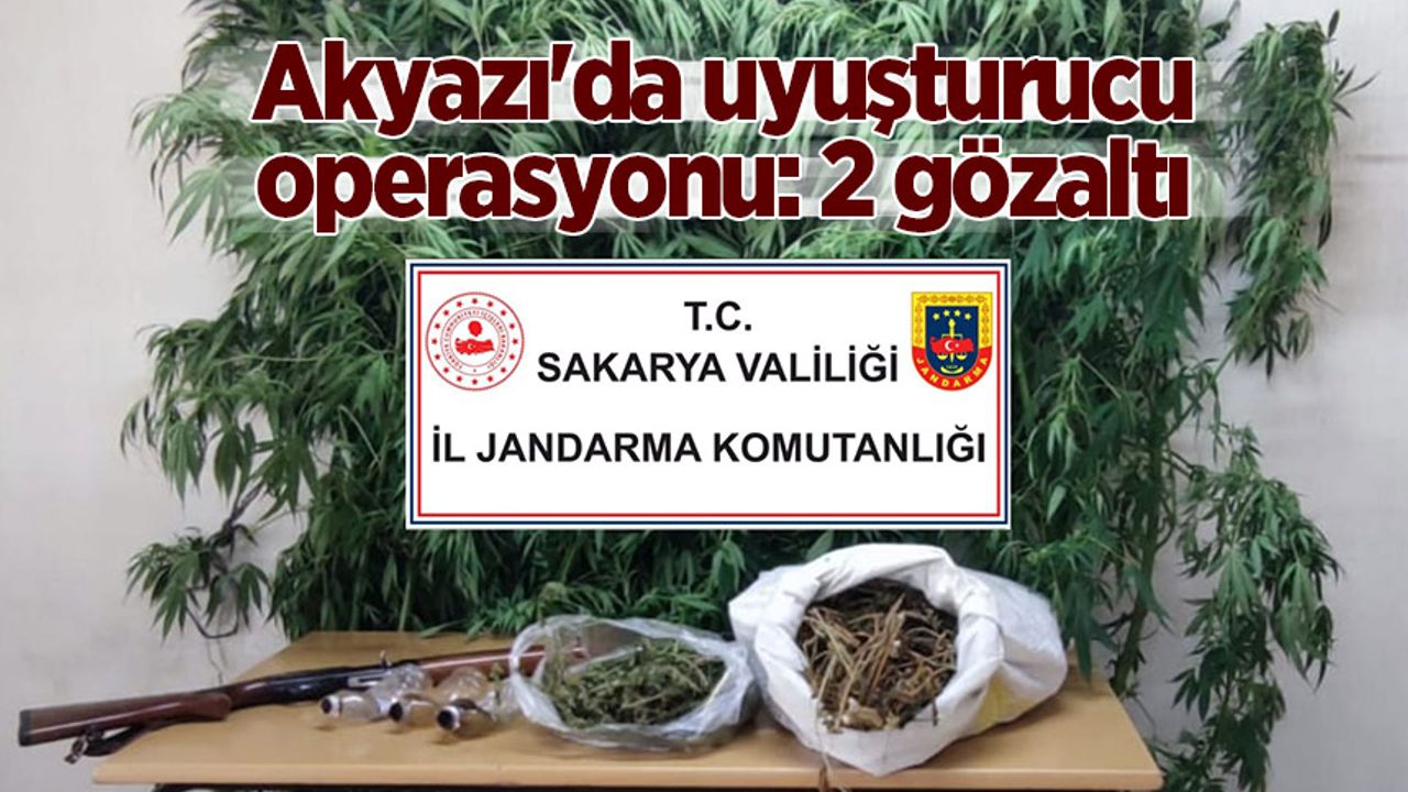 Akyazı'da uyuşturucu operasyonu: 2 gözaltı