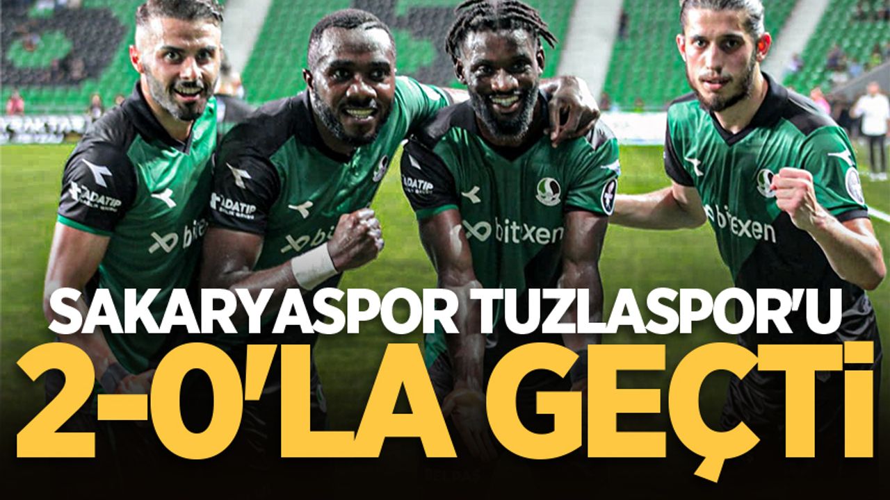 Sakaryaspor, Tuzlaspor'u 2-0 mağlup etti