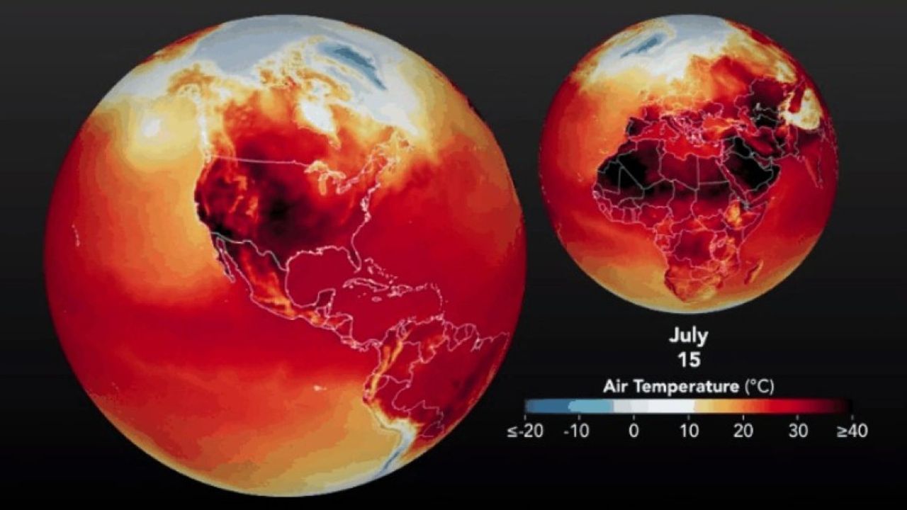 NASA, temmuz ayı sıcaklık haritalarını paylaştı