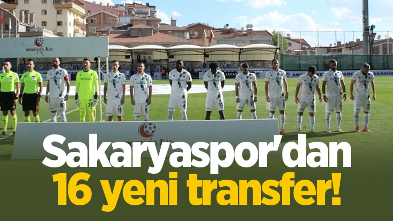 Sakaryaspor'dan 16 yeni transfer!