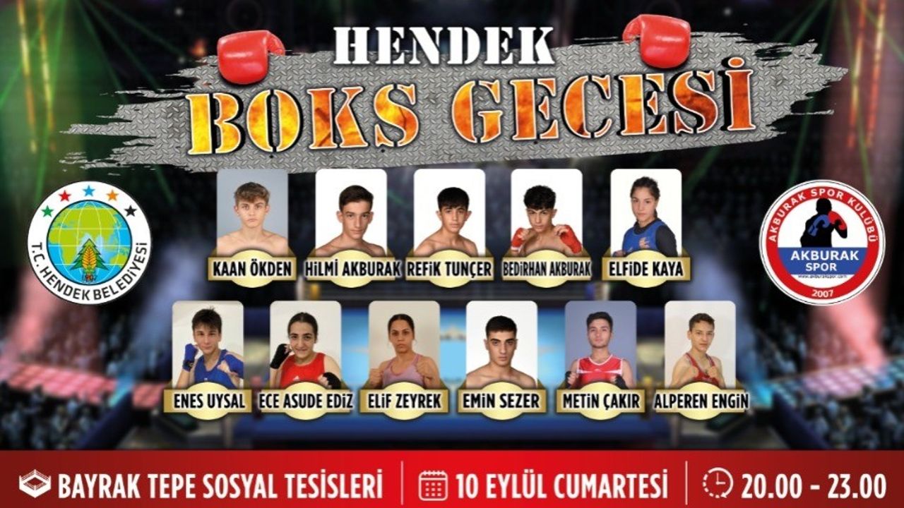 Hendek'te uluslararası boks gecesi düzenlenecek