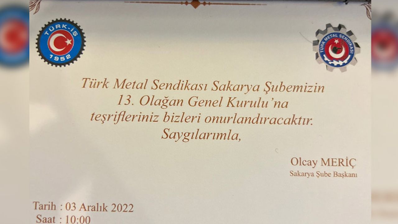 Türk Metal'de kongre günü 3 Aralık