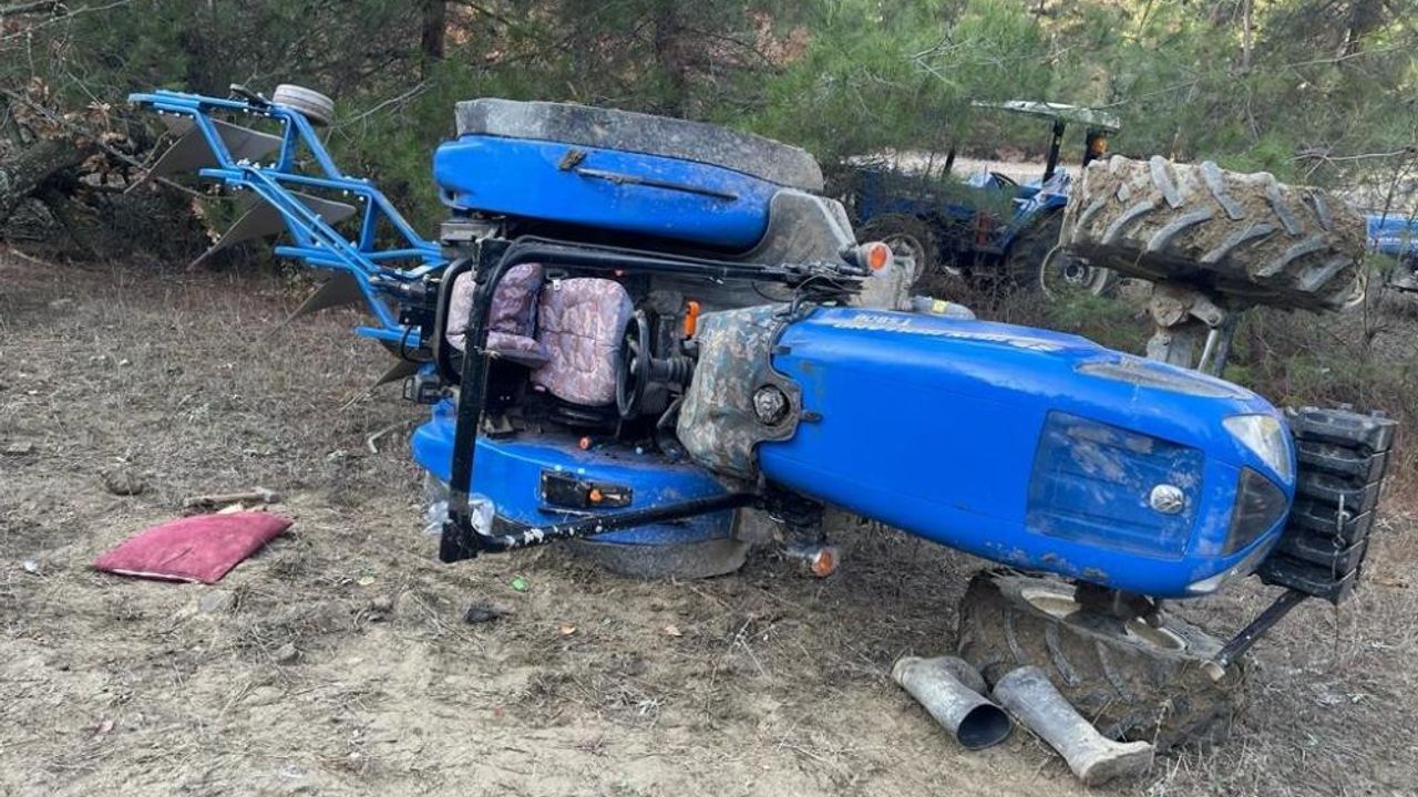 Traktör kazasında ROPS demiri hayat kurtardı