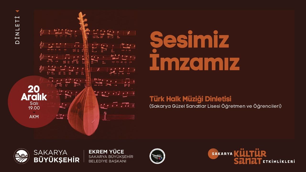 AKM’de Türk Halk Müziği dinletisi