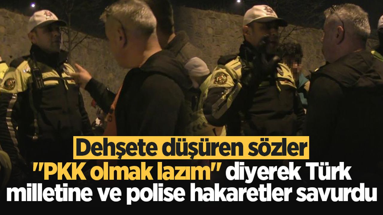 "PKK olmak lazım" diyerek, Türk milletine ve polise hakaretler savurdu