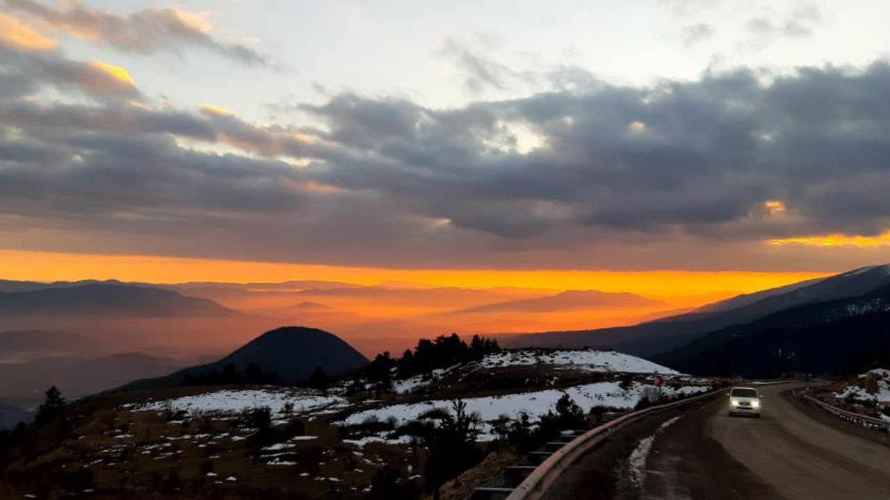 Bolu'da kartpostallık gün batımı