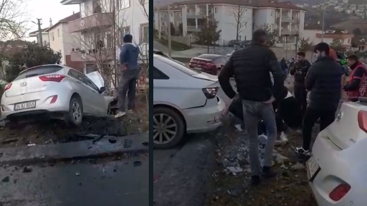 Serdivan'da korkutan kaza: 1 yaralı