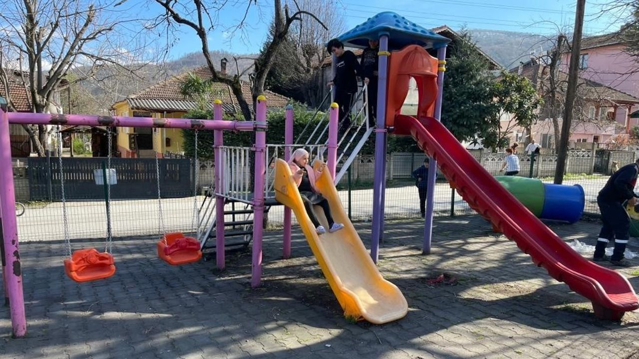 Sapanca Belediyesi parkların bakımını yapıyor