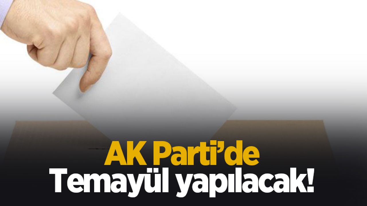 AK Parti'de Pazar günü temayül yapılacak