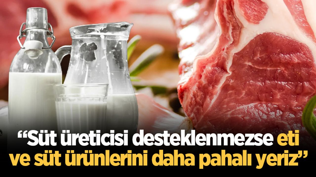 "Süt üreticisi desteklenmezse eti ve süt ürünlerini daha pahalı yeriz"