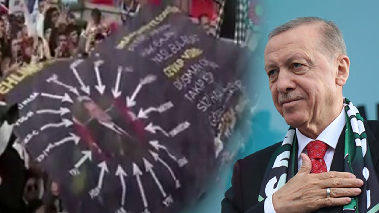 Akyazı mitinginde Erdoğan'ın beğenisini kazanan o pankart broşür yapılıyor!