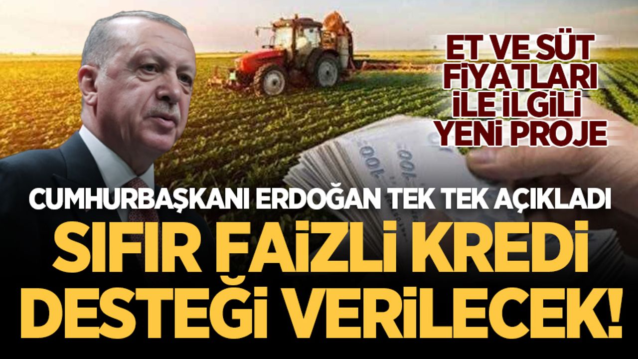Cumhurbaşkanı Erdoğan: Çiftçilere sıfır faizli hayvancılık kredisi verilecek