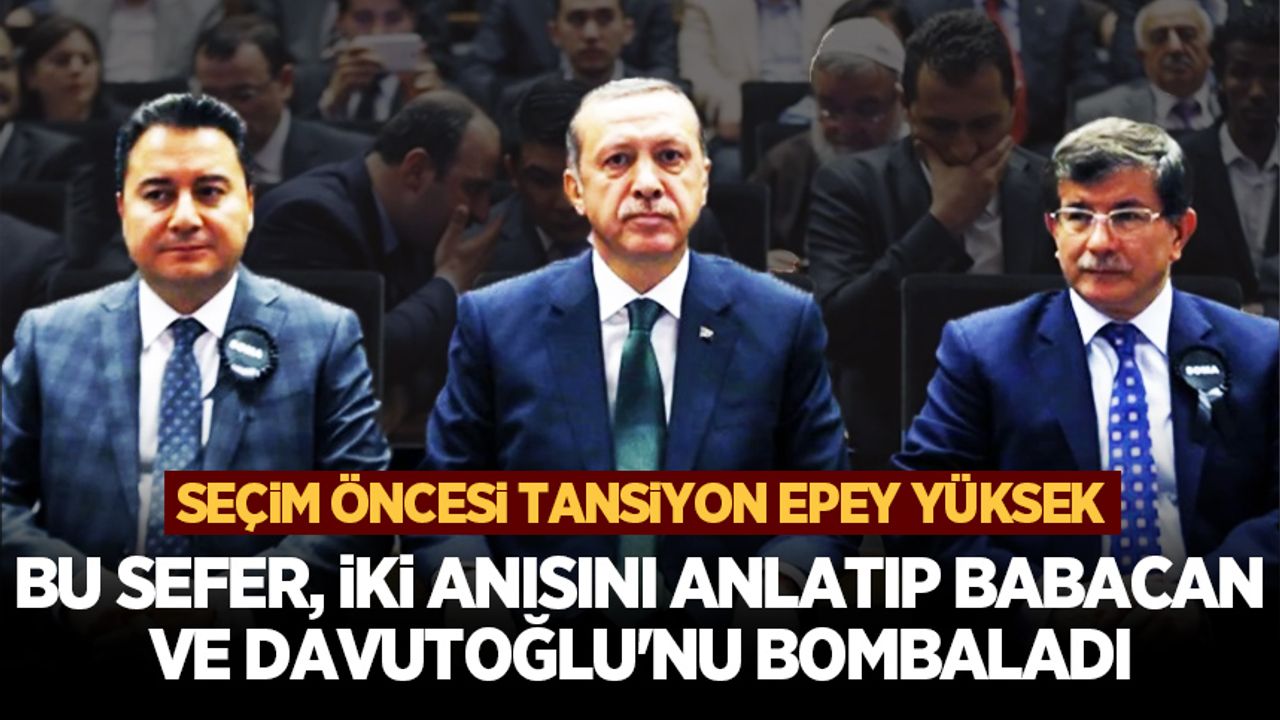 Erdoğan, iki anısını anlatıp Babacan ve Davutoğlu'nu bombaladı