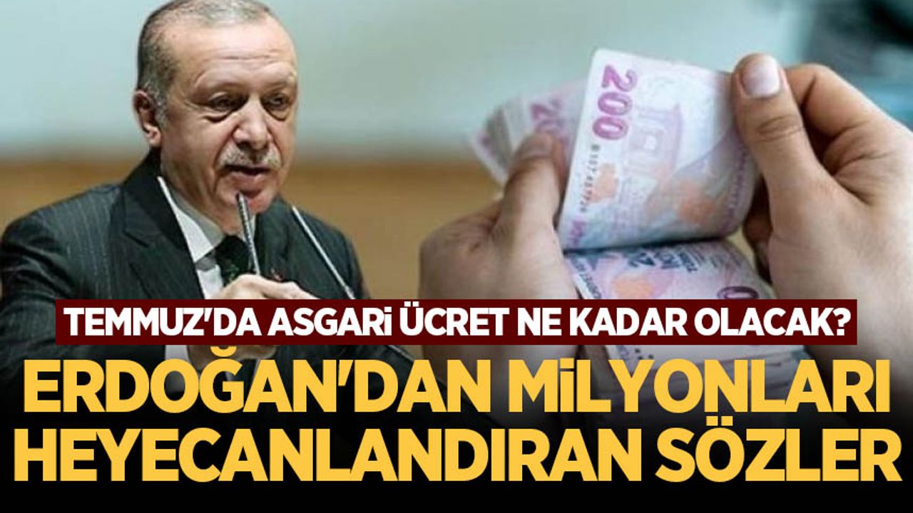 Cumhurbaşkanı Erdoğan'dan asgari ücret temmuz zammı açıklaması!