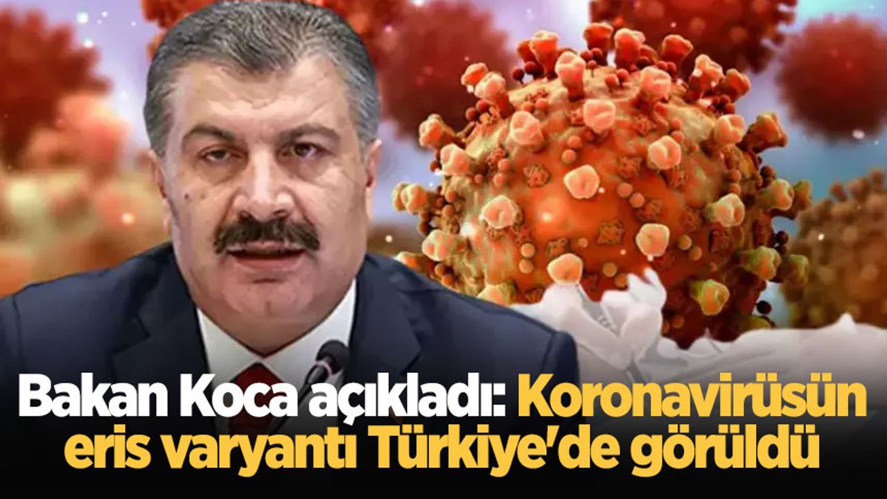 Bakan Koca açıkladı: Koronavirüsün eris varyantı Türkiye'de görüldü