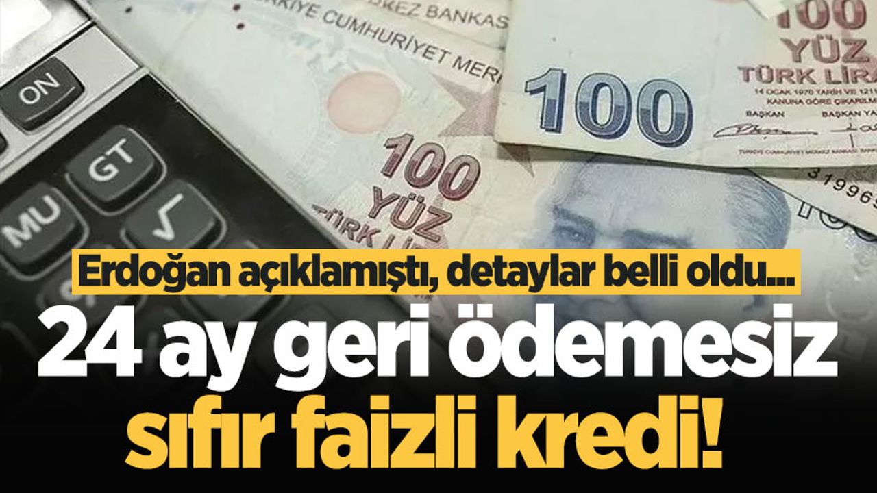 24 ay geri ödemesiz sıfır faizli kredi! Erdoğan açıklamıştı, detaylar belli oldu...