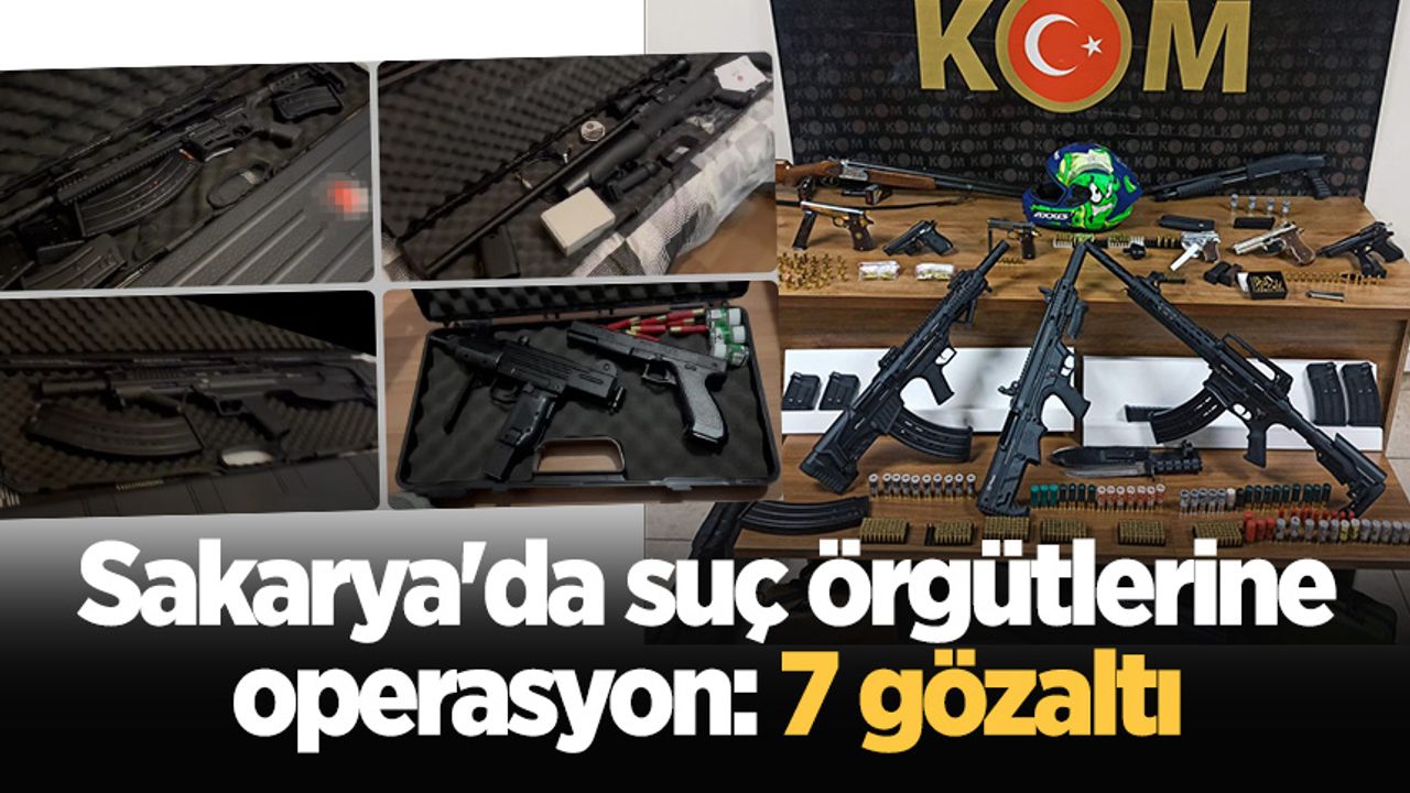 Sakarya'da suç örgütlerine operasyon: 7 gözaltı