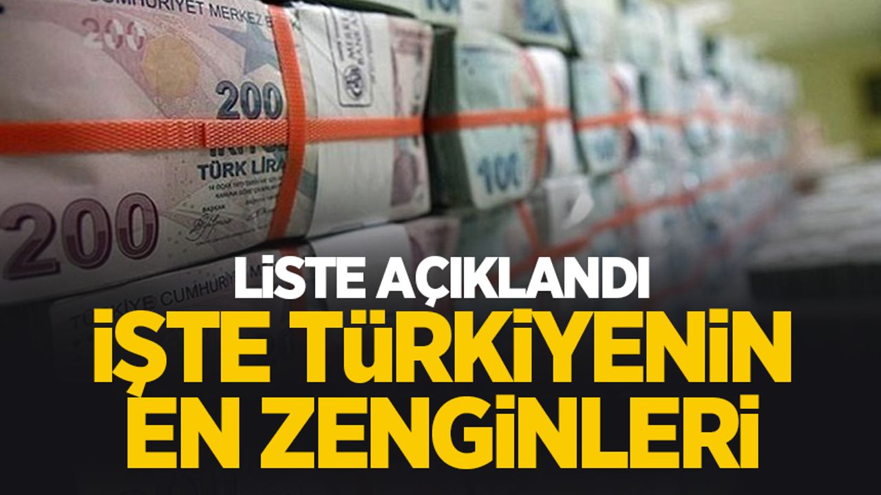Türkiye'nin en zengin 100 ailesi belli oldu