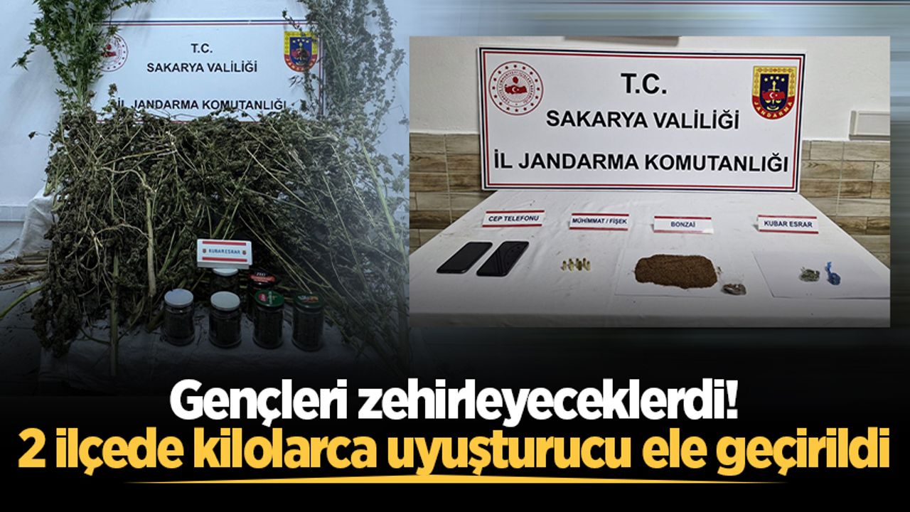Gençleri zehirleyeceklerdi! 2 ilçede kilolarca uyuşturucu ele geçirildi