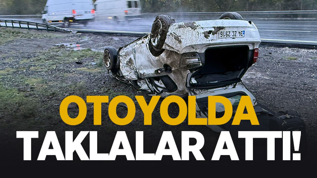 Otoyolda feci kaza