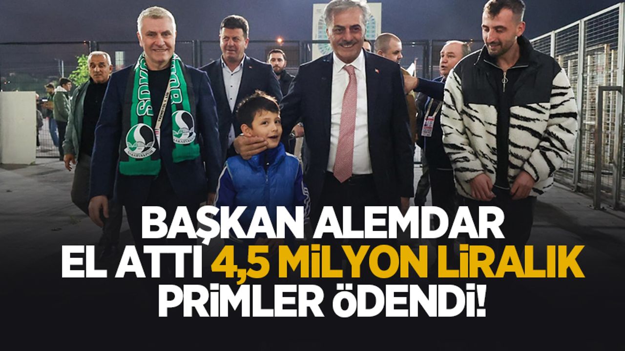 Beklenen ödeme geldi: Sakaryasporlu futbolculara 4,5 milyon lira prim!
