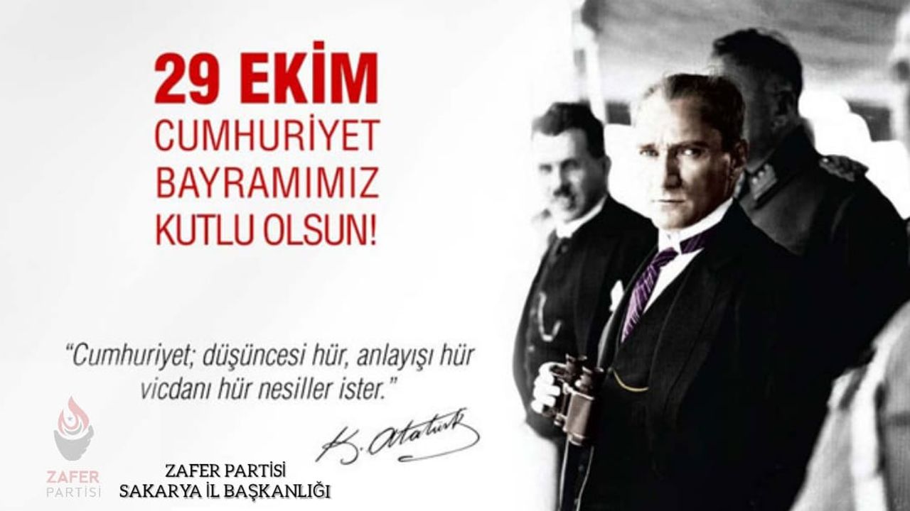 Zafer Partisi İl Başkanı Özcan'dan 29 Ekim Cumhuriyet Bayramı mesajı