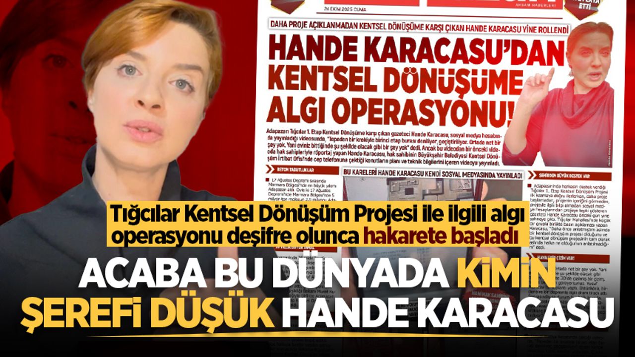 Acaba bu dünyada kimin Şerefi düşük Hande Karacasu!