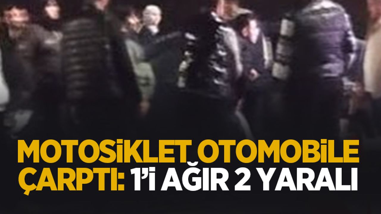 Motosiklet otomobile çarptı; 2 yaralı