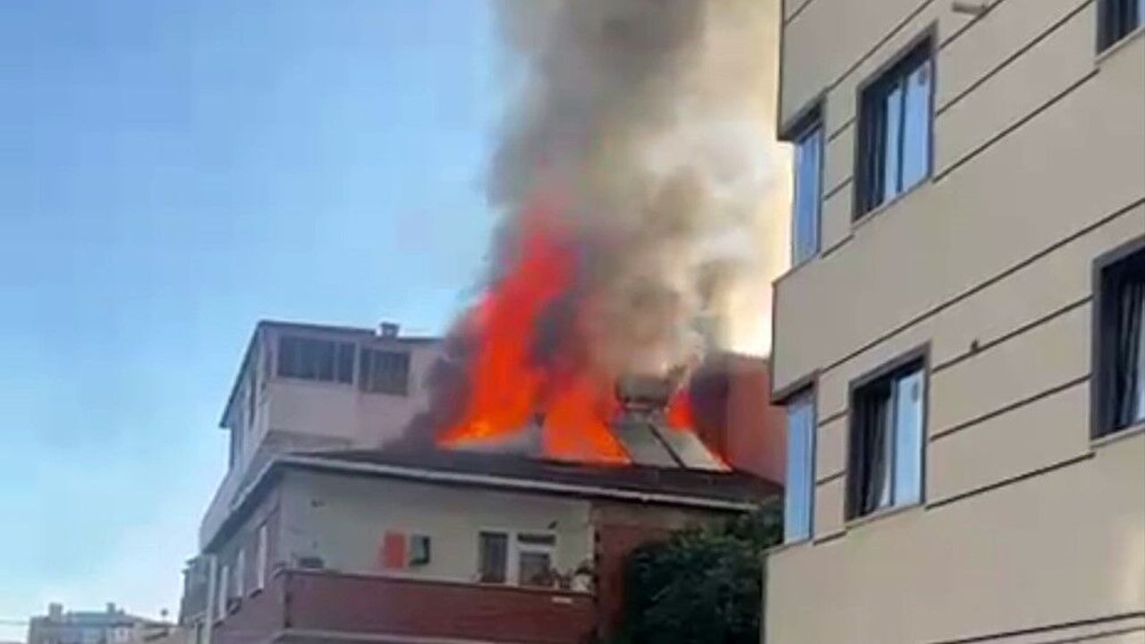Gebze'de 3 katlı apartmanda korkutan yangın