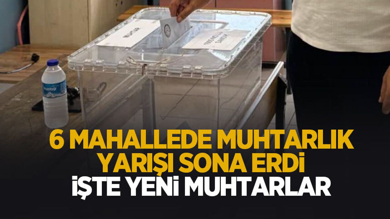 6 ilçede seçim yapılmıştı; İşte yeni muhtarlar