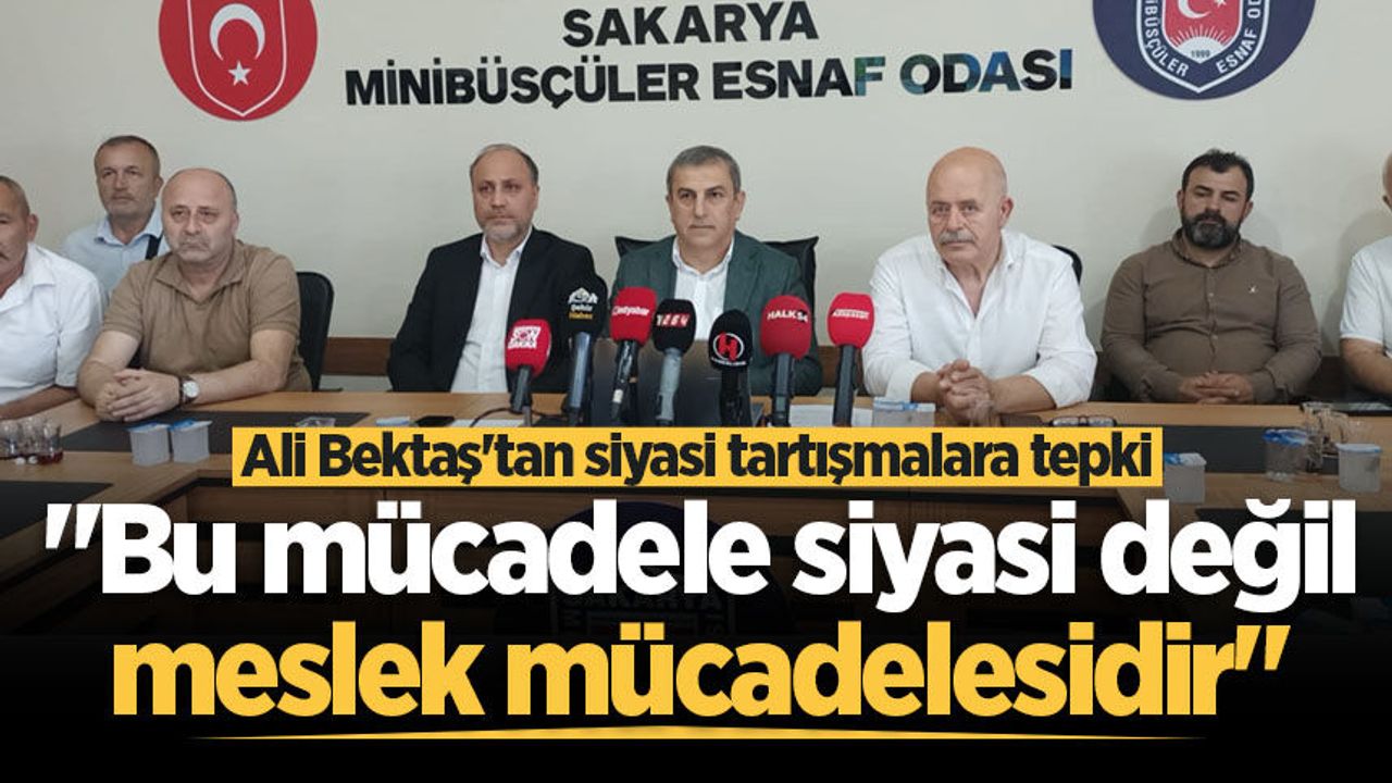 Ali Bektaş'tan siyasi tartışmalara tepki: "Bu mücadele siyas