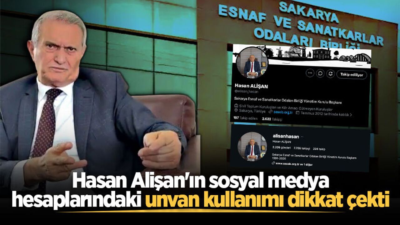 Hasan Alişan'ın sosyal medya hesaplarındaki unvan kullanımı 
