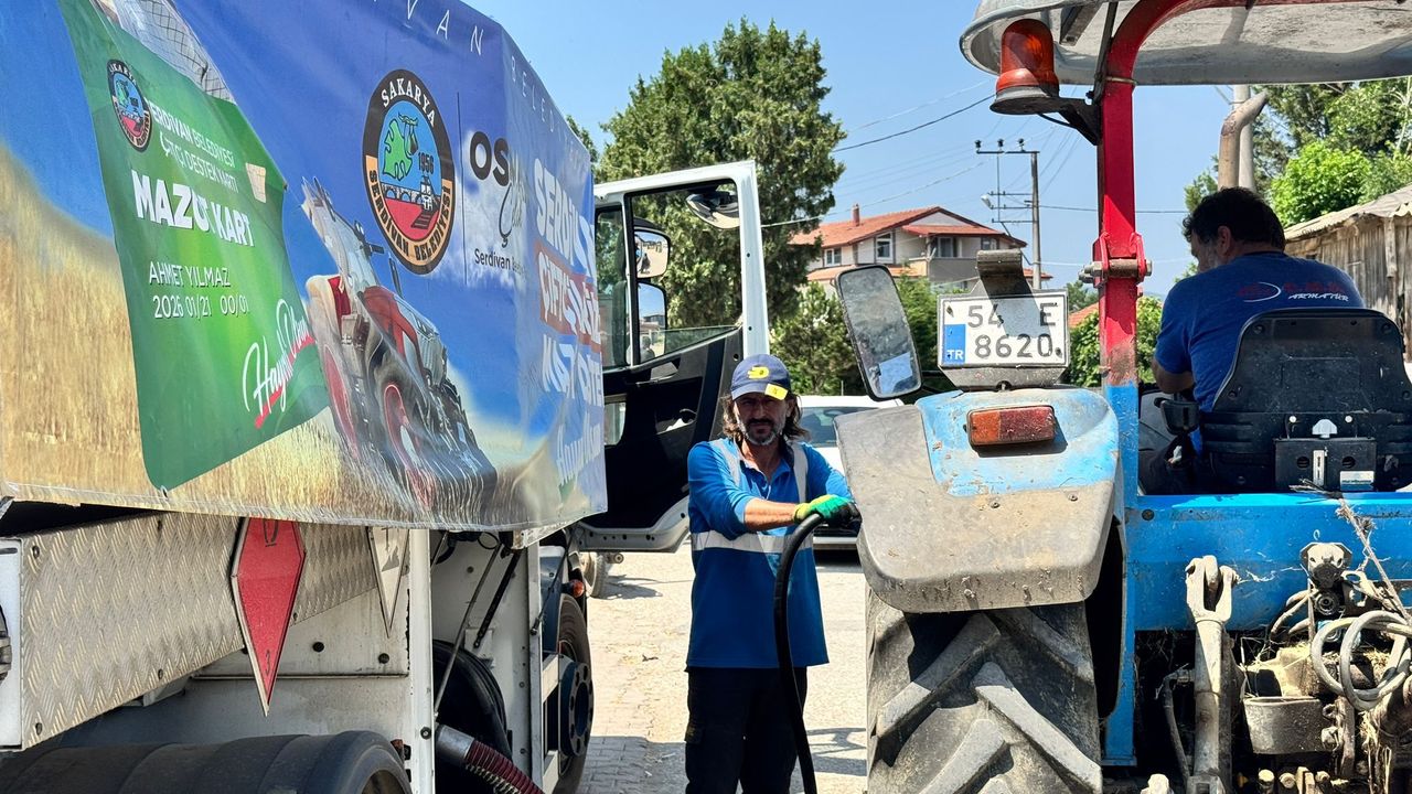 Serdivan'da mazot desteği Aralık Mahallesi’nde üreticilere u