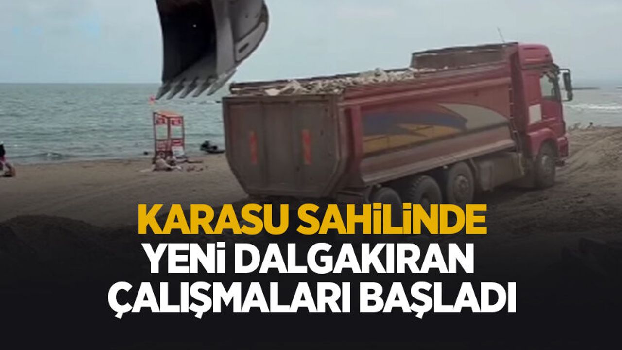 Karasu sahilinde dalgakıranlar güçlendiriliyor