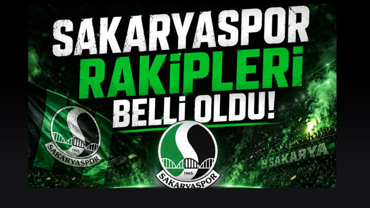 Sakaryaspor'un ligdeki rakipleri belli oldu
