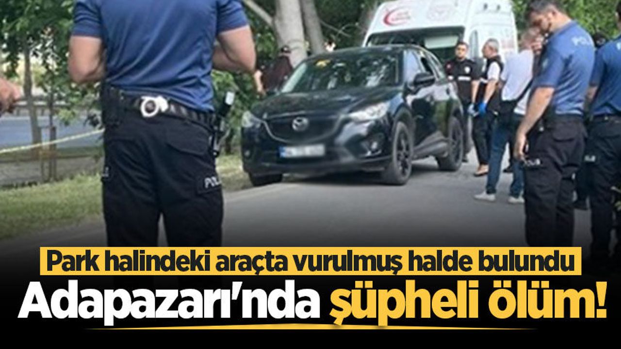 Adapazarı'nda şüpheli ölüm! Park halindeki araçta vurulmuş h