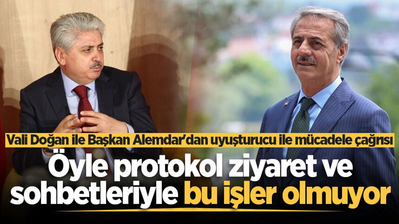 Vali Rahmi Doğan ile Başkan Yusuf Alemdar'dan uyuşturucu ile