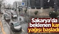 Sakarya'da beklenen kar yağışı başladı!