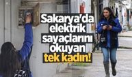 Sakarya'da elektrik sayaçlarını okuyan tek kadın!