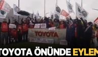 Toyota önünde eylem! Polis güvenlik önlemi aldı