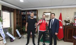 Milli sporcu Kürşat Kiraz'dan Nevzat İnanç'a ziyaret
