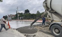 Arifiye'de beton yol çalışmaları aralıksız devam ediyor