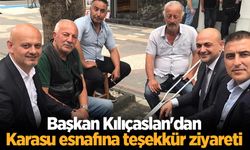 Başkan Kılıçaslan'dan Karasu esnafına teşekkür ziyareti