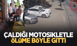 Çaldığı motosikletle ölüme böyle gitti