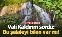 Vali Kaldırım sordu: Bu şelaleyi bilen var mı!